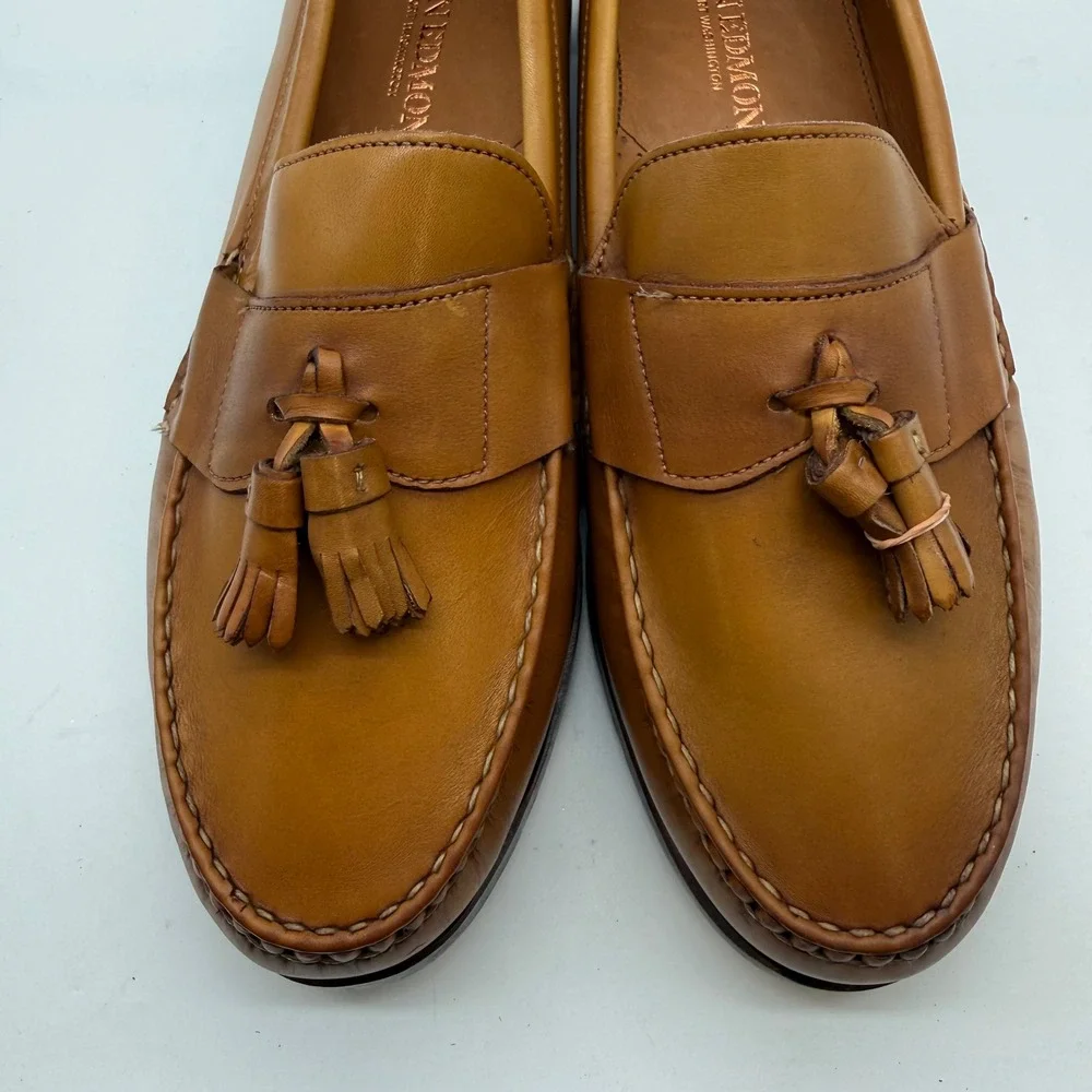 Allen Edmonds Schreier Tan Leather Tassel Loafers Mens 12 B 50192 Dress Shoes
